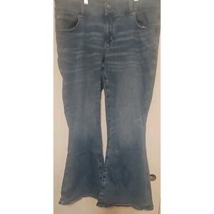 American Eagle - LOW Rise REAL FLARE STRETCH Blue Jeans - Women Size 18 Reg